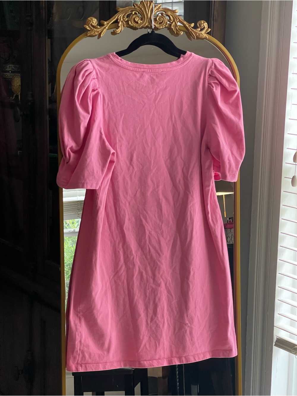 TUCKERNUCK Pomander Place 100% Cotton Bubblegum Pink Stella Puff Shift Dress - Picture 5 of 5